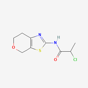 molecular formula C9H11ClN2O2S B10868877 2-chloro-N-(6,7-dihydro-4H-pyrano[4,3-d]thiazol-2-yl)propanamide 