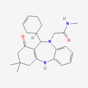 2-[11-(3-Cyclohexenyl)-3,3-dimethyl-1-oxo-1,2,3,4,5,11-hexahydro-10H-dibenzo[B,E][1,4]diazepin-10-YL]-N-methylacetamide