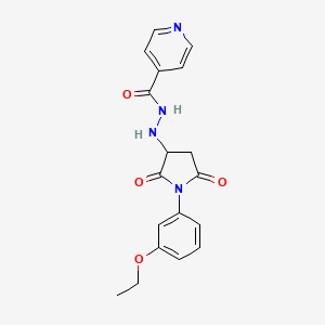 N'-[1-(3-ethoxyphenyl)-2,5-dioxopyrrolidin-3-yl]pyridine-4-carbohydrazide