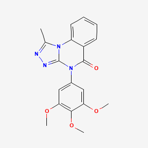 molecular formula C19H18N4O4 B10868917 1-methyl-4-(3,4,5-trimethoxyphenyl)[1,2,4]triazolo[4,3-a]quinazolin-5(4H)-one 