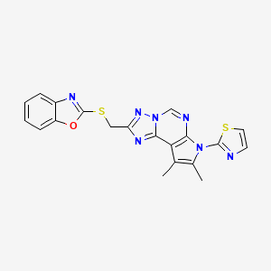 1,3-Benzoxazol-2-YL {[8,9-dimethyl-7-(1,3-thiazol-2-YL)-7H-pyrrolo[3,2-E][1,2,4]triazolo[1,5-C]pyrimidin-2-YL]methyl} sulfide