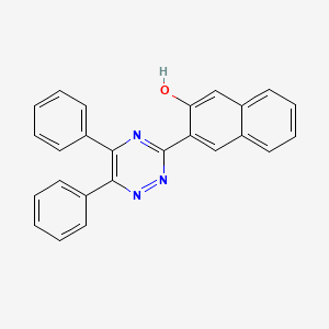 molecular formula C25H17N3O B10868935 3-(5,6-Diphenyl-1,2,4-triazin-3-yl)naphthalen-2-ol 