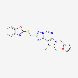 1,3-Benzoxazol-2-YL {[7-(2-furylmethyl)-8,9-dimethyl-7H-pyrrolo[3,2-E][1,2,4]triazolo[1,5-C]pyrimidin-2-YL]methyl} sulfide