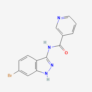 molecular formula C13H9BrN4O B10868951 N-(6-bromo-1H-indazol-3-yl)pyridine-3-carboxamide 