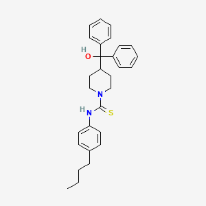 molecular formula C29H34N2OS B10868959 N-(4-butylphenyl)-4-[hydroxy(diphenyl)methyl]piperidine-1-carbothioamide 