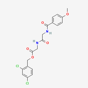 molecular formula C19H18Cl2N2O5 B10869021 2,4-dichlorobenzyl N-[(4-methoxyphenyl)carbonyl]glycylglycinate 