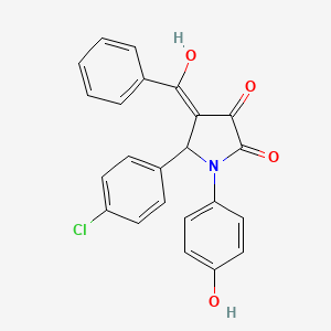 molecular formula C23H16ClNO4 B10869023 4-benzoyl-5-(4-chlorophenyl)-3-hydroxy-1-(4-hydroxyphenyl)-1,5-dihydro-2H-pyrrol-2-one 