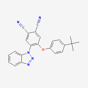 molecular formula C24H19N5O B10869034 4-(1H-benzotriazol-1-yl)-5-(4-tert-butylphenoxy)benzene-1,2-dicarbonitrile 