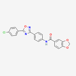 N-{4-[5-(4-chlorophenyl)-1,2,4-oxadiazol-3-yl]phenyl}-1,3-benzodioxole-5-carboxamide