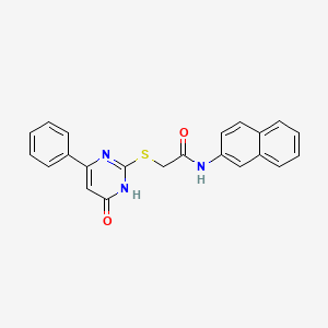 N-(naphthalen-2-yl)-2-[(6-oxo-4-phenyl-1,6-dihydropyrimidin-2-yl)sulfanyl]acetamide