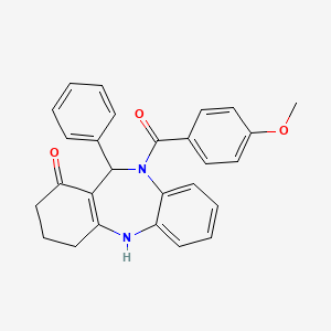 10-(4-methoxybenzoyl)-11-phenyl-2,3,4,5,10,11-hexahydro-1H-dibenzo[b,e][1,4]diazepin-1-one