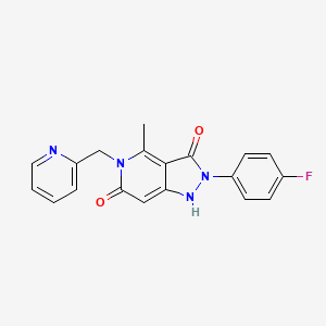 2-(4-fluorophenyl)-4-methyl-5-(pyridin-2-ylmethyl)-1H-pyrazolo[4,3-c]pyridine-3,6(2H,5H)-dione