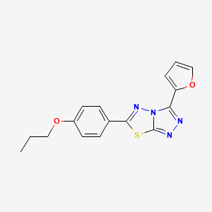 3-(Furan-2-yl)-6-(4-propoxyphenyl)[1,2,4]triazolo[3,4-b][1,3,4]thiadiazole