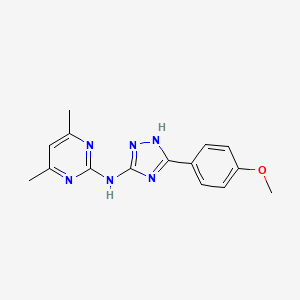 N-[5-(4-methoxyphenyl)-1H-1,2,4-triazol-3-yl]-4,6-dimethylpyrimidin-2-amine