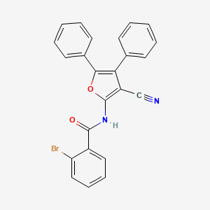 2-bromo-N-(3-cyano-4,5-diphenylfuran-2-yl)benzamide