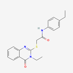 2-[(3-ethyl-4-oxo-3,4-dihydroquinazolin-2-yl)sulfanyl]-N-(4-ethylphenyl)acetamide