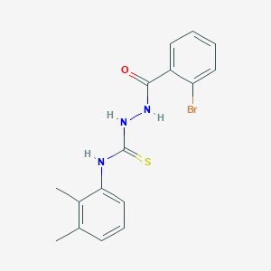 molecular formula C16H16BrN3OS B10869256 2-[(2-bromophenyl)carbonyl]-N-(2,3-dimethylphenyl)hydrazinecarbothioamide 