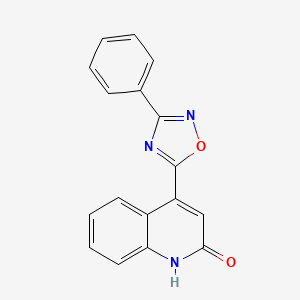 molecular formula C17H11N3O2 B10869259 4-(3-Phenyl-1,2,4-oxadiazol-5-YL)-2-quinolinol 