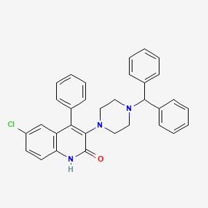 6-chloro-3-[4-(diphenylmethyl)piperazin-1-yl]-4-phenylquinolin-2(1H)-one