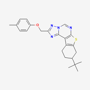 9-Tert-butyl-2-[(4-methylphenoxy)methyl]-8,9,10,11-tetrahydro[1]benzothieno[3,2-e][1,2,4]triazolo[1,5-c]pyrimidine