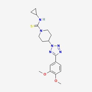 N-cyclopropyl-4-[5-(3,4-dimethoxyphenyl)-2H-tetrazol-2-yl]piperidine-1-carbothioamide