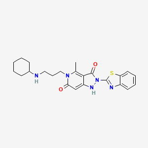 2-(1,3-benzothiazol-2-yl)-5-[3-(cyclohexylamino)propyl]-4-methyl-1H-pyrazolo[4,3-c]pyridine-3,6(2H,5H)-dione