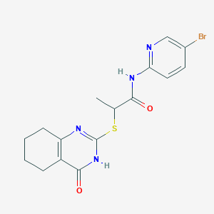 N-(5-bromopyridin-2-yl)-2-[(4-oxo-3,4,5,6,7,8-hexahydroquinazolin-2-yl)sulfanyl]propanamide