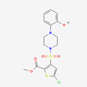 molecular formula C16H17ClN2O5S2 B10869360 Methyl 5-chloro-3-{[4-(2-hydroxyphenyl)piperazin-1-yl]sulfonyl}thiophene-2-carboxylate 