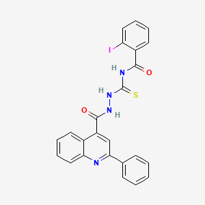 molecular formula C24H17IN4O2S B10869381 2-iodo-N-({2-[(2-phenylquinolin-4-yl)carbonyl]hydrazinyl}carbonothioyl)benzamide 