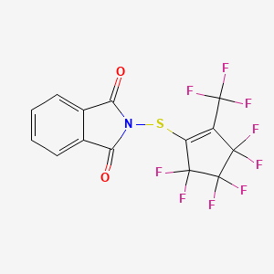 2-{[3,3,4,4,5,5-hexafluoro-2-(trifluoromethyl)cyclopent-1-en-1-yl]sulfanyl}-1H-isoindole-1,3(2H)-dione