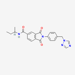 N-(butan-2-yl)-1,3-dioxo-2-[4-(1H-1,2,4-triazol-1-ylmethyl)phenyl]-2,3-dihydro-1H-isoindole-5-carboxamide