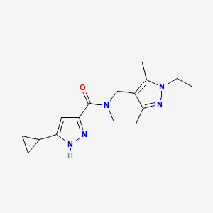 5-cyclopropyl-N-[(1-ethyl-3,5-dimethyl-1H-pyrazol-4-yl)methyl]-N-methyl-1H-pyrazole-3-carboxamide