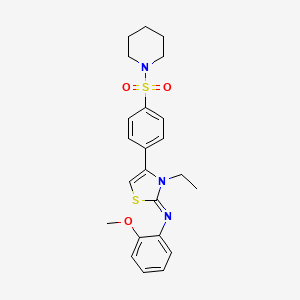 N-[(2Z)-3-ethyl-4-[4-(piperidin-1-ylsulfonyl)phenyl]-1,3-thiazol-2(3H)-ylidene]-2-methoxyaniline