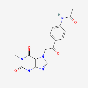 molecular formula C17H17N5O4 B10869437 N-{4-[(1,3-dimethyl-2,6-dioxo-1,2,3,6-tetrahydro-7H-purin-7-yl)acetyl]phenyl}acetamide CAS No. 931374-70-8