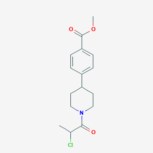 molecular formula C16H20ClNO3 B10869439 Methyl 4-[1-(2-chloropropanoyl)-4-piperidyl]benzoate 