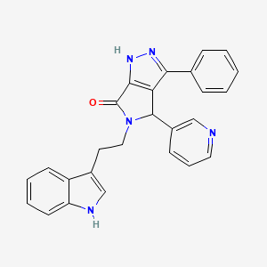 molecular formula C26H21N5O B10869477 5-[2-(1H-indol-3-yl)ethyl]-3-phenyl-4-(pyridin-3-yl)-4,5-dihydropyrrolo[3,4-c]pyrazol-6(1H)-one 