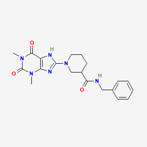 N-benzyl-1-(1,3-dimethyl-2,6-dioxo-2,3,6,7-tetrahydro-1H-purin-8-yl)piperidine-3-carboxamide