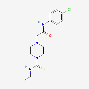 molecular formula C15H21ClN4OS B10869504 N-(4-chlorophenyl)-2-[4-(ethylcarbamothioyl)piperazin-1-yl]acetamide 