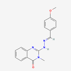 molecular formula C17H16N4O2 B10869515 2-[(2E)-2-(4-methoxybenzylidene)hydrazinyl]-3-methylquinazolin-4(3H)-one 