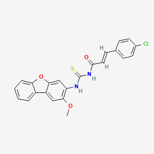 N-[3-(4-Chlorophenyl)acryloyl]-N'-(2-methoxydibenzo[B,D]furan-3-YL)thiourea