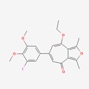 8-ethoxy-6-(3-iodo-4,5-dimethoxyphenyl)-1,3-dimethyl-4H-cyclohepta[c]furan-4-one