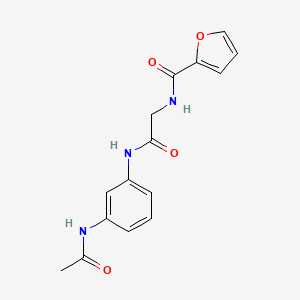 N~2~-{2-[3-(Acetylamino)anilino]-2-oxoethyl}-2-furamide