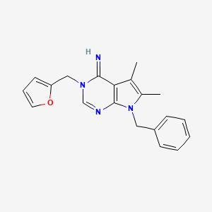 7-benzyl-3-(furan-2-ylmethyl)-5,6-dimethyl-3,7-dihydro-4H-pyrrolo[2,3-d]pyrimidin-4-imine