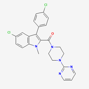 molecular formula C24H21Cl2N5O B10869658 [5-chloro-3-(4-chlorophenyl)-1-methyl-1H-indol-2-yl][4-(pyrimidin-2-yl)piperazin-1-yl]methanone 