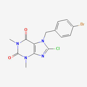 7-(4-Bromobenzyl)-8-chloro-1,3-dimethyl-3,7-dihydro-1H-purine-2,6-dione