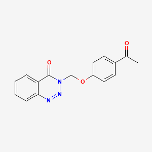 molecular formula C16H13N3O3 B10869795 3-[(4-acetylphenoxy)methyl]-1,2,3-benzotriazin-4(3H)-one 