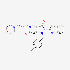 2-(1,3-benzothiazol-2-yl)-4-methyl-1-(4-methylbenzyl)-5-[3-(morpholin-4-yl)propyl]-1H-pyrazolo[4,3-c]pyridine-3,6(2H,5H)-dione