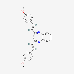 2,4-bis[(E)-2-(4-methoxyphenyl)ethenyl]-3H-1,5-benzodiazepine