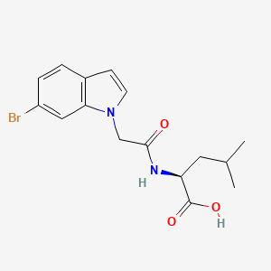 N-[(6-bromo-1H-indol-1-yl)acetyl]-L-leucine