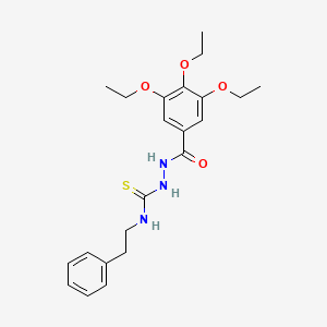 N-(2-phenylethyl)-2-[(3,4,5-triethoxyphenyl)carbonyl]hydrazinecarbothioamide